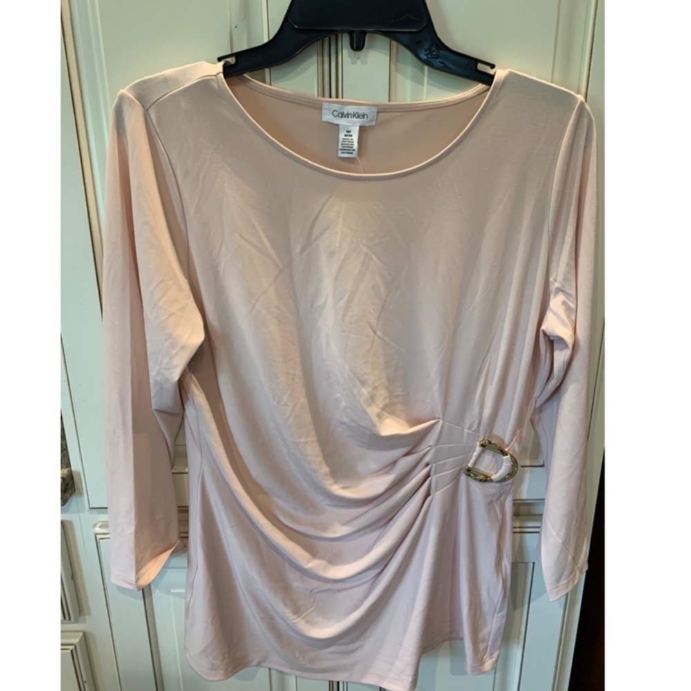 NEW Calvin Klein Side-Buckle Long Sleeve Top